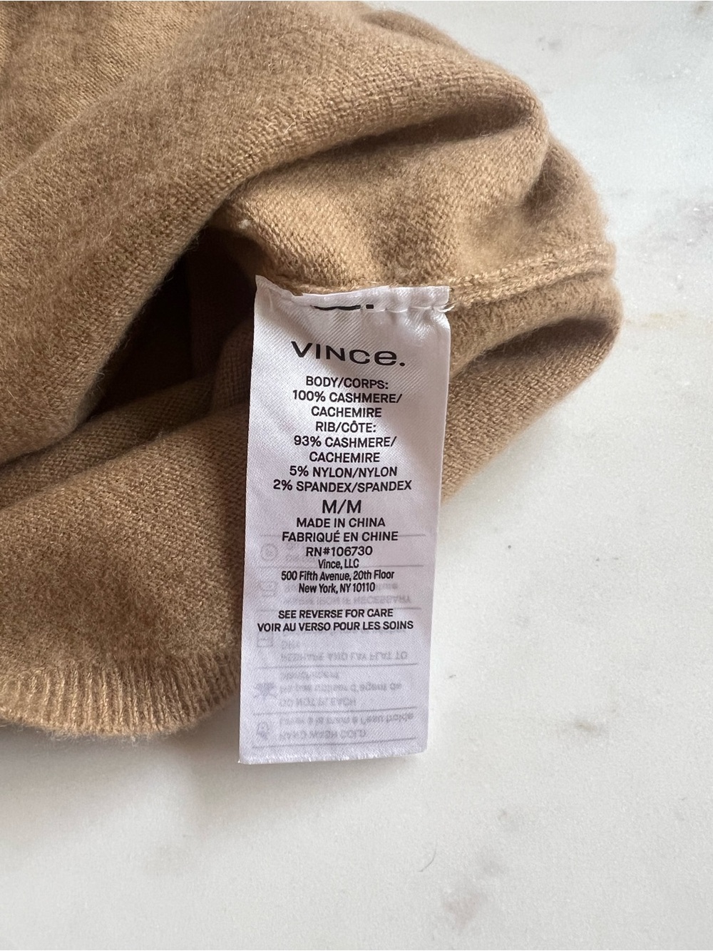 Vince Camel 100% Cashmere V-Neck Cami Tank (Size M) - Picture 4 of 4